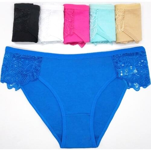 12 PCS Sexy Lace Panties Womens Cotton Underwear Cute Girls Briefs Soft Comfort Lingerie Femme Fashion Female Underpants Set