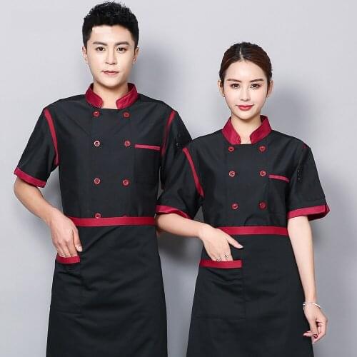Chef Cook Uniform Unisex Summer Breathable Mesh Kitchen Restaurant Work Clothes BBQ Cafe Cake Chef Barbershop Work Overalls