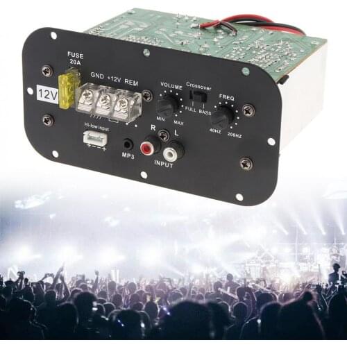 Car Amplifiers 12V 150W Powerful Bass Subwoofer Car Audio High Power Amplifier Board with Light for 6 /8 /10 Inch Car Subwoofer