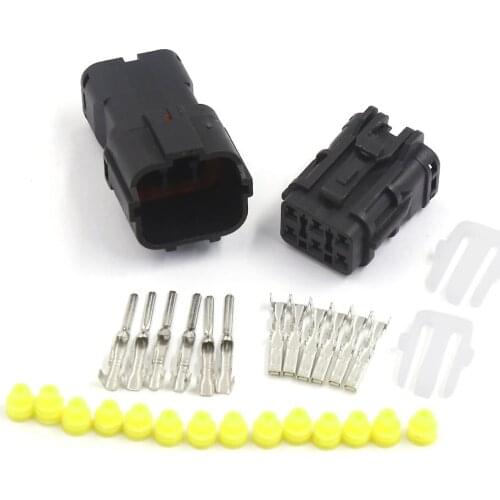 UXCELL 1 Kit 6 Pin Way Waterproof 1.8Mm Wire Connector Plug Car Sealed Electrical Set