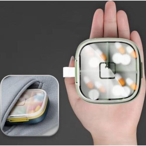 6 Grid Moistureproof Folding Medicine Holder Pill Storage Box Home For travel Rectangle Sterile Package Box Portable seal Box