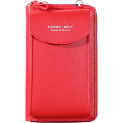 Womens Wallet Large-Capacity Fashion Mobile Phone Clutch Womens Travel Crossbody Wallet Card Holder Passport Purse Monederos