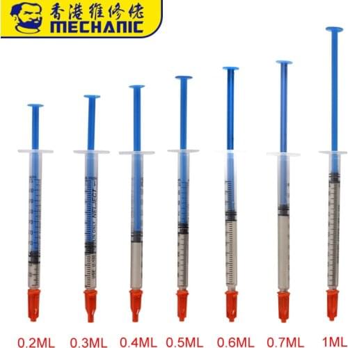 10Pcs/lot Mechanic 0.2 0.3 0.4 0.5 0.6 0.7 1.0ML Silver Conductive Adhesive Glue Electrically Paste Adhesive Paint PCB Repair