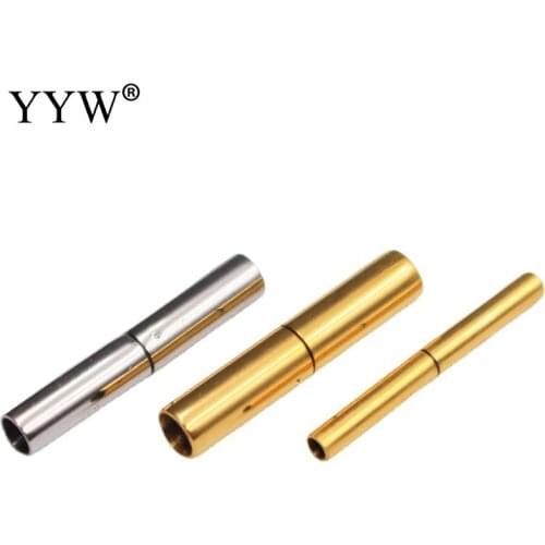 10pcs Stainless Steel Bayonet Clasps For DIY Leather Bracelets Rope Charms Connector Buckle Jewelry Making Findings Accessories