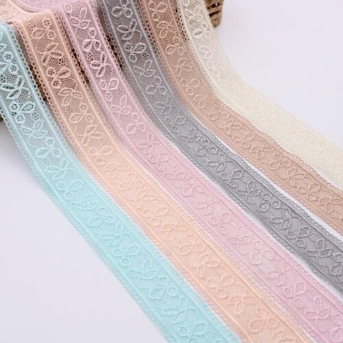 30mm Wide size nylon lace elastic ribbon DIY garment underwear decorative embroider accessories 100yards