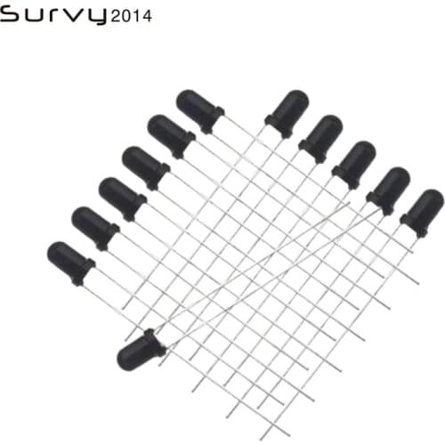 50/100PCS 3/5mm IR infrared F3/F5 940nm (Black) High Power Launch emission tube diode LED Lamp Emitting