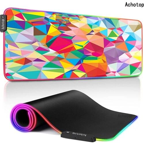 900x400mm RGB Large Gaming Keyboard MousePad Computer Gamer Tablet Desk Mousepad with Edge Locking XL Office Play Mats 7 color