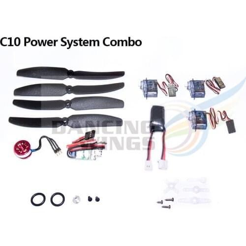 AEORC Micro Power System Combos,C10 (Including propeller saver,propeller,motor(KV 2900),ESC,servo,battery)