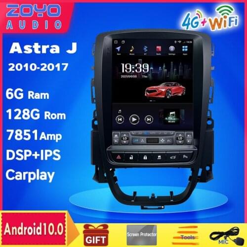 Android os 9.0 10 Car Multimedia GPS For Opel Astra J Vauxhall Buick Verano 2009-2014 Radio Vertical screen carplay Tesla style