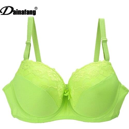 BRAND Women Push Up Bra Sexy Deep V Embroidery Lace Decorative Lingerie High Cotton Ployester Bras