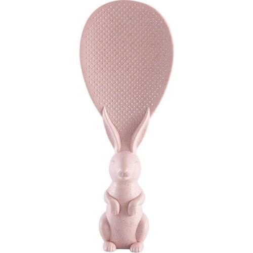 Household Kitchen Tools Lovely Bunny Shape Standing Spoon Non-stick Rice Spoon Fashion Rice Spoon Home Garden