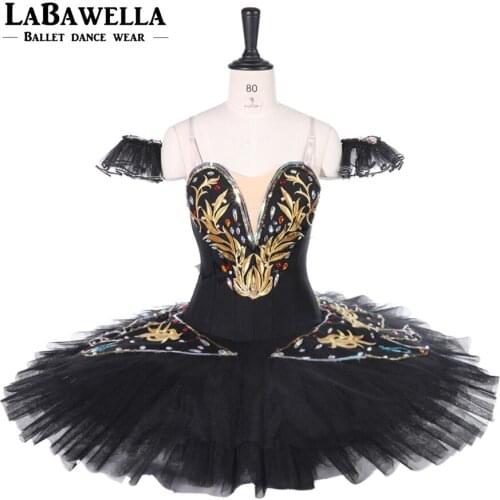 Black Professional Ballet Tutu skirt women Black White Classical Ballet Tutus dress Ballerina dance Custom CostumeBT9258