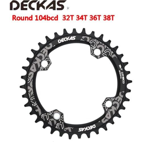 DECKAS 104 Bcd 32/34/36/38 T round Mountain Bicycle Crank Aluminum Toothed Wheel Hollow Crown Proper Repair 9 S 10 S 11 S