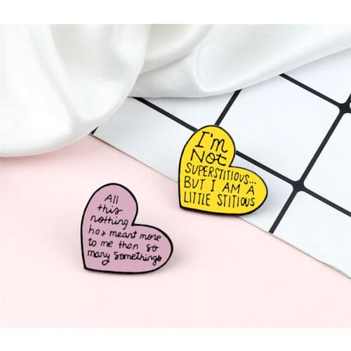 Korean Cute Heart Brooches Personality Funny Enamel Pins Metal Badges Gift for Women Friends Fashion Jewelry Lapel Denim Bag Pin