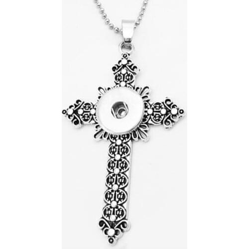 Cross Antique Snap Button Jewelry New Pendant Nf03 (fit 18mm 20MM Snaps)