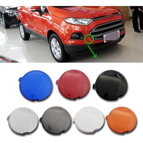 Cafoucs Car Front Bumper Trailer Cover Tow Hook Cover Cap For Ford Ecosport 2013 2014 2015 2016 2017