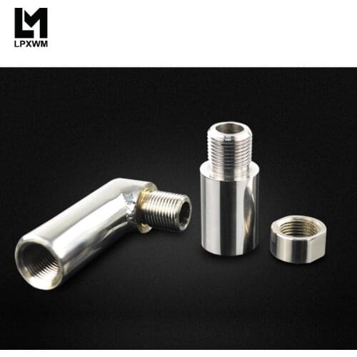 LPXWM- Oxygen Sensor M18*1.5 O2 Oxygen Sensor 90 Degree Angled Extender Spacer Exhaust Extension Extender OSE01