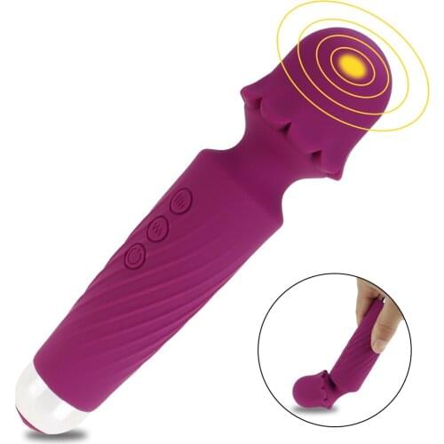 Magic Wand Massage with 8 Powerful Speeds 20 Vibration Mode Cordless Handheld G-Spot Vibrator Adult Ciltoris Sex Toy for Women