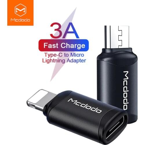 Mcdodo OTG USB Type C to Lightning Adapter Charger Data Cable Converter For iPhone 12 11 Pro Max X XS XR Xs max 3A Fast Charging