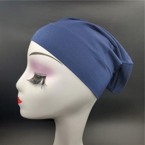 2020 Muslim Cotton Under Scarf Soft Stretch Inner Hijabs Women Tube Headscarf Bonnet Islamic Under-Caps for scarves
