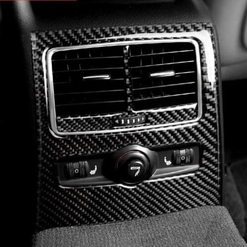 Car Interior Carbon Fiber Stickers Air conditioning Vent Trim cover Decals Car styling For Audi a6 c5 c6 2005-2011 Accessories