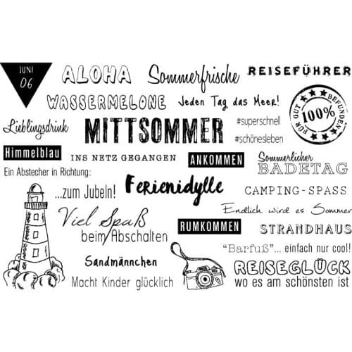 German text aloha Clear Stamps Scrapbook Paper Craft Clear stamp scrapbooking X0297