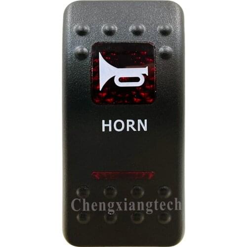 Printed Red Rocker Switch Cap - HORN- for Carling Arb Led Light Car Boat Rocker Switch 12v 24v, Cover Only ! No Switch Base