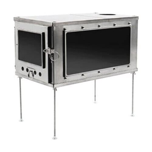 DANCHEL OUTDOOR Camping Tent stove Portable Titanium wood burning stove with Side Window