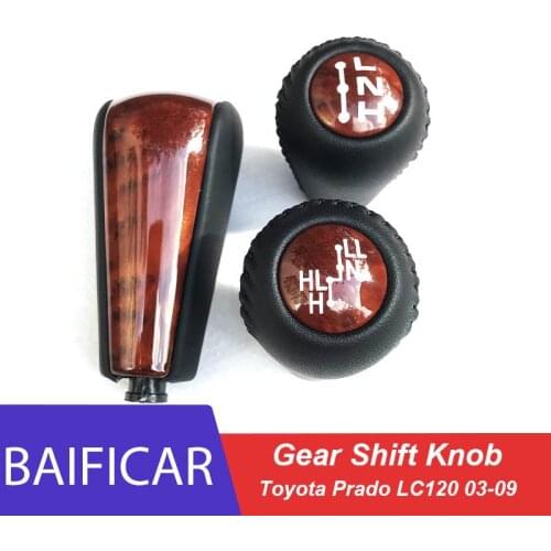 Baificar Brand New High Quality Mahogany Gear Shift Knob For Toyota Prado LC120 2003 2004 2005 2006 2007 2008 2009