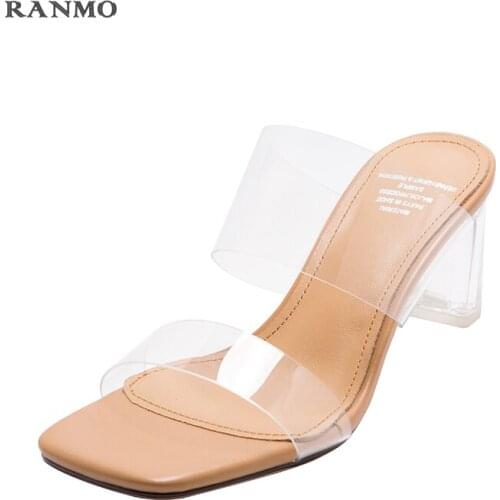 2021 new hot summer transparent sandals sexy women shoes nightclub party sandals high heels woman shoes high heels sexy slippers