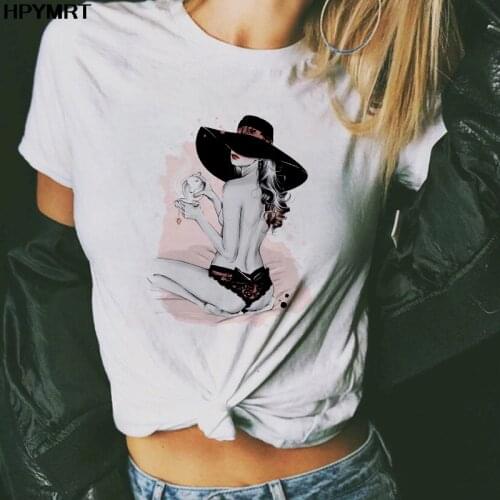 Sexy beauty T Shirt Women Fashion Cool Personality T-shirt Harajuku Short Sleeve Tops Tee Plus Size Casual woman tshirts Clothes