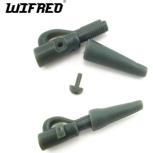 Wifreo 100 Sets Carp Fishing Rig Making Terminal Accessories Safety Lead Clips with Pin and Rubber Cone Tail Retail & Wholesale