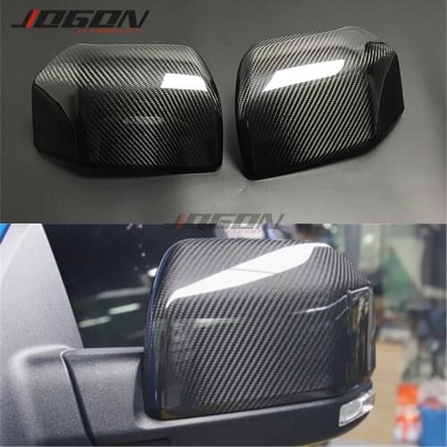 Real Carbon Fiber Car Side Rear View Mirror Cover Trim Shell Cap For Ford F150 F-150 2016 - 2020 Raptor 2018 - 2019 LHD