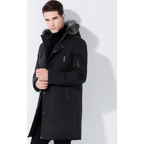 Winter Duck Jacket Men Clothes 2020 Streetwear Fashion Fox Fur Collar Hooded Down Coat Parka Doudoune Homme ZL389