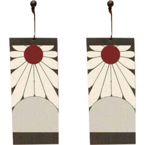 Japanese Anime Demon Slayer Cosplay Prop Kimetsu no Yaiba Tanjirou Kamado 1 Pair Earrings Cosplay Accessores