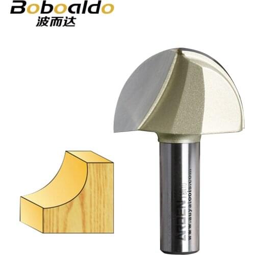 1pcs 1/4 1/2 Shank Round Nose Cove Core Box Cutter Tools Round Bottom Decorative Woodworking CNC Tools Arden Router Bit