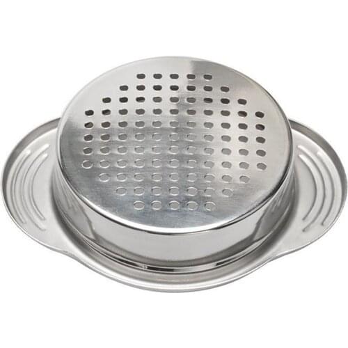 1pc Stainless Steel Food Can Strainer Sieve Tuna Press Lid Water Drainer Oil Kichen Can Remover Gadgets Tool W2T7