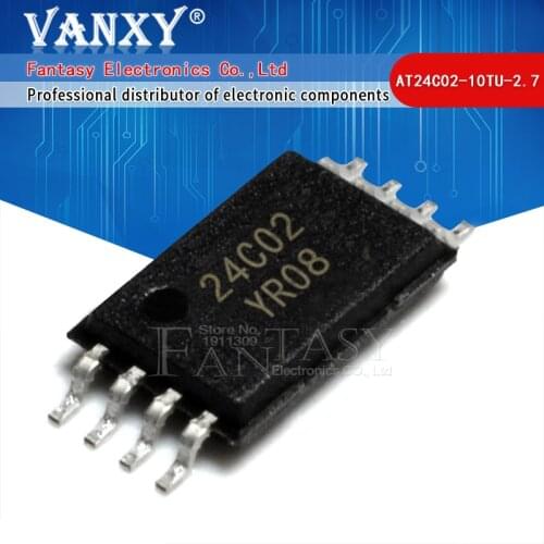 10pcs AT24C02-10TU-2.7 AT24C02 24c02 TSSOP8