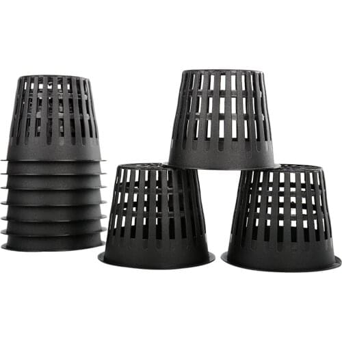 10pcs Plant Grow Net Nursery Pots Cup Hydroponic Colonization Mesh Plastic Basket Holder Vegetable Planter Soilless Greenhouse
