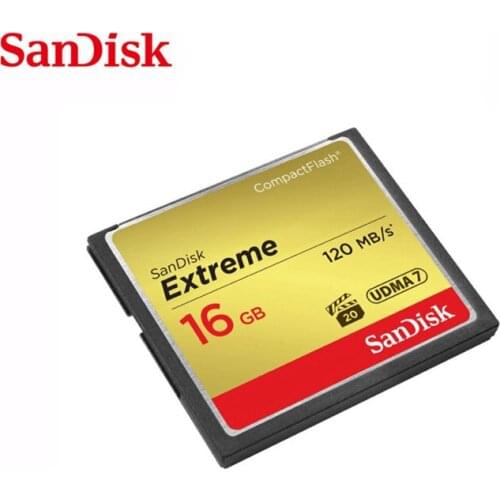 100% Original Sandisk Extreme Compactflash Memory CF Card 64GB 32GB 16GB Up to 120MB/s Read Speed for rich 4K