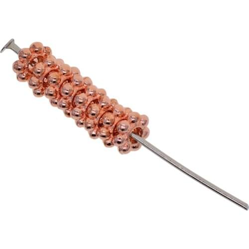 100pcs Rosegold Snowflake Alloy Spacer Beads Jewelry Findings Accessories for Bracelet Necklace Jewelry Making Charms 5mm / 6mm