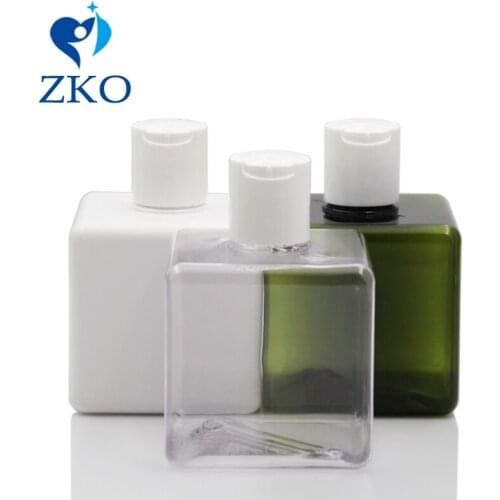 5pcs 250ml PETG Disc Cap Free Shipping Empty Refillable Portable Emulsion Essential Oil Liquid Container Squeeze Square Bottle