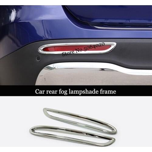 ABS Chrome Car rear fog lampshade frame Cover Trim Sticker Car Styling For Mercedes Benz GLB 2019 2020 accessories 2pcs