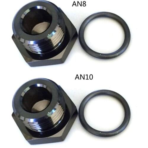 Aluminum Male Flare Plug Fitting with AN10 AN8 O Ring Boss- Thread Seal Nut Block Off Fuel Filter Adapter Connector 40GF