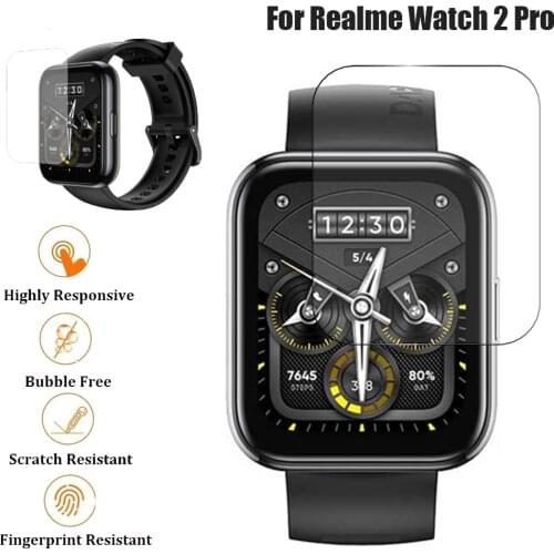 BEHUA 4PC/ lots Screen Tpu Clear Protector Film For Realme Watch 2 Pro Smartwatch Ultra-thin Full Cover clear Protective Film