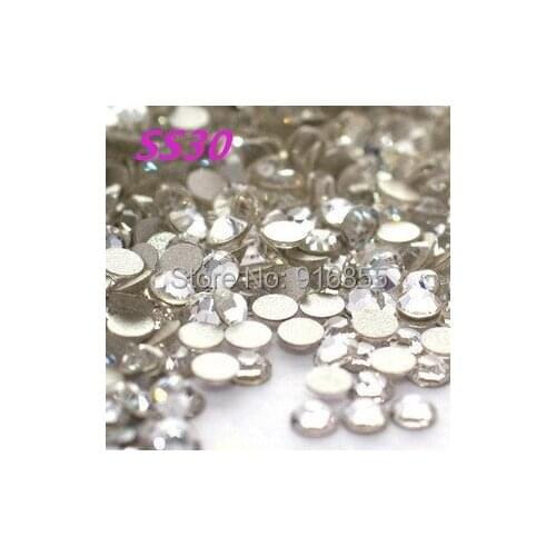 Free Shipping SS30(6.3-6.5mm) 288pcs/Lot Crystal /Clear Flat Back Nail Art Non Hotfix Rhinestones Craft DIY Decoration