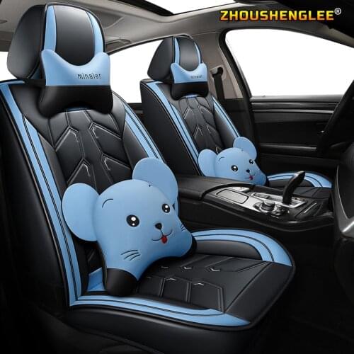 ZHOUSHENGLEE Leather car seat covers for nissan note qashqai almera n16 classic juke leaf micra murano kicks altima car accessor