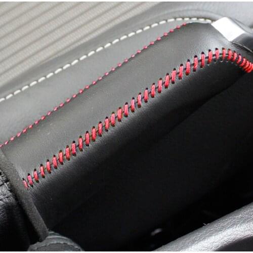 Case for Ford Focus 1.6L 2012 handbrake cover Auto supplies Genuine leather Interior decoration DIY car styling