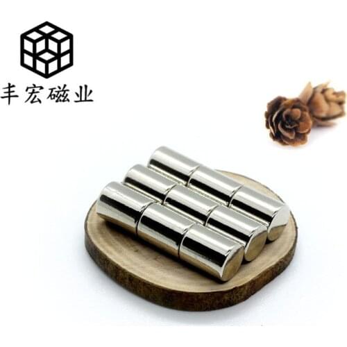 D6 * 8 straight NdFeB small size magnet 6 x 8 strong circular magnetic column radial cylindrical magnet