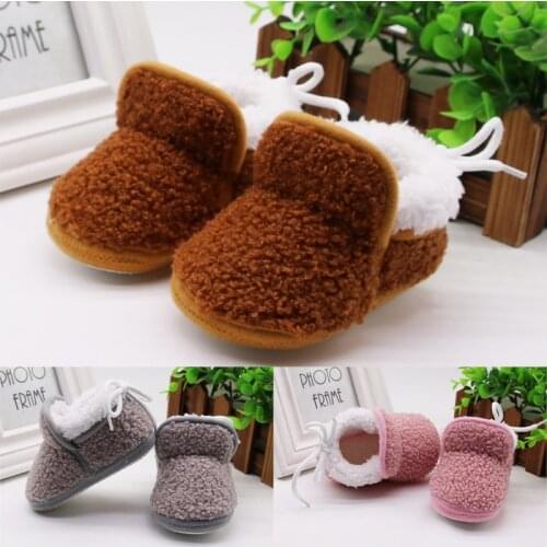 Baby Warm Anti-slip Soft Soles Shoes Cute First Walkers Casual Boots Shoes Autumn Winter Boots